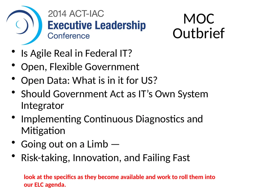 ELC Meeting Program Theme Abstracts Speakers - slide 20 of 22
