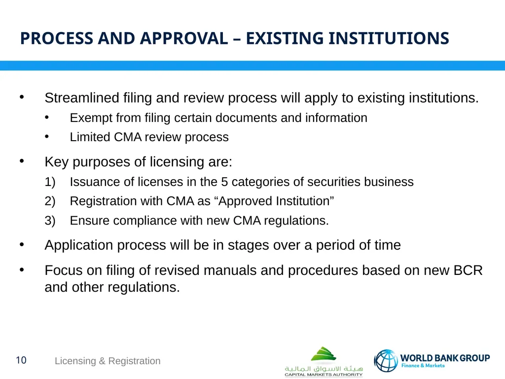 WORKSHOP ON proposed CMA regulations Licensing & - slide 10 of 16