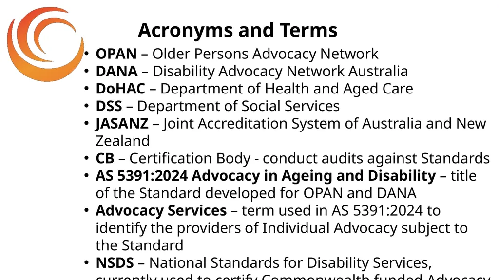 Advocacy Standard: Scheme Development Stakeholder - slide 3 of 27