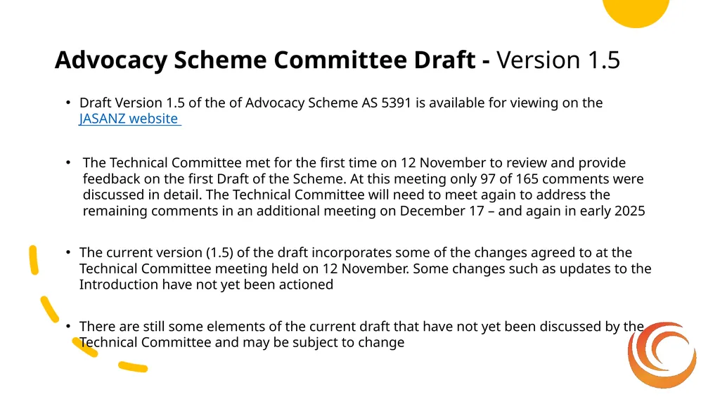 Advocacy Standard: Scheme Development Stakeholder - slide 9 of 27
