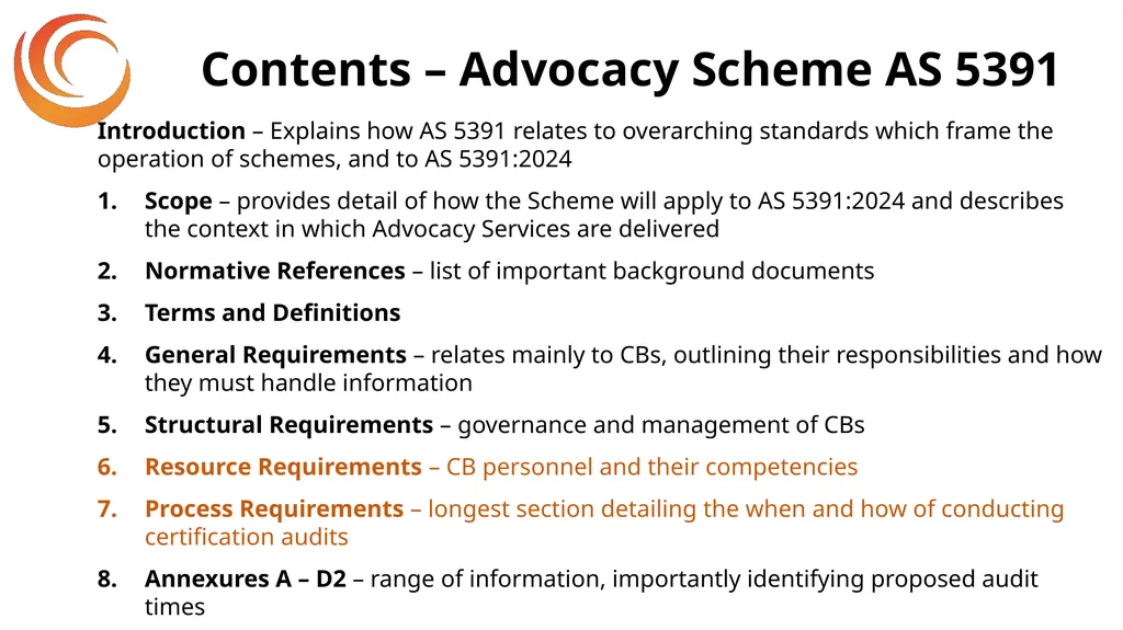 Advocacy Standard: Scheme Development Stakeholder - slide 11 of 27
