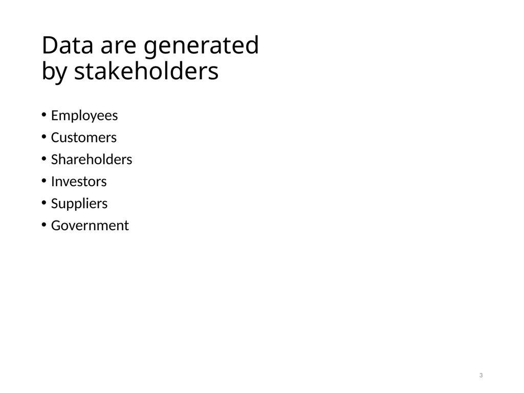 Data Administration Bad administration, to be - slide 3 of 43