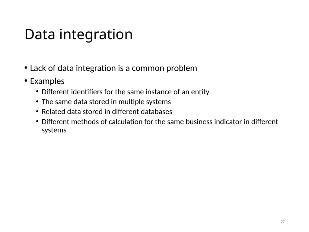 Data Administration Bad administration, to be - slide 37 of 43