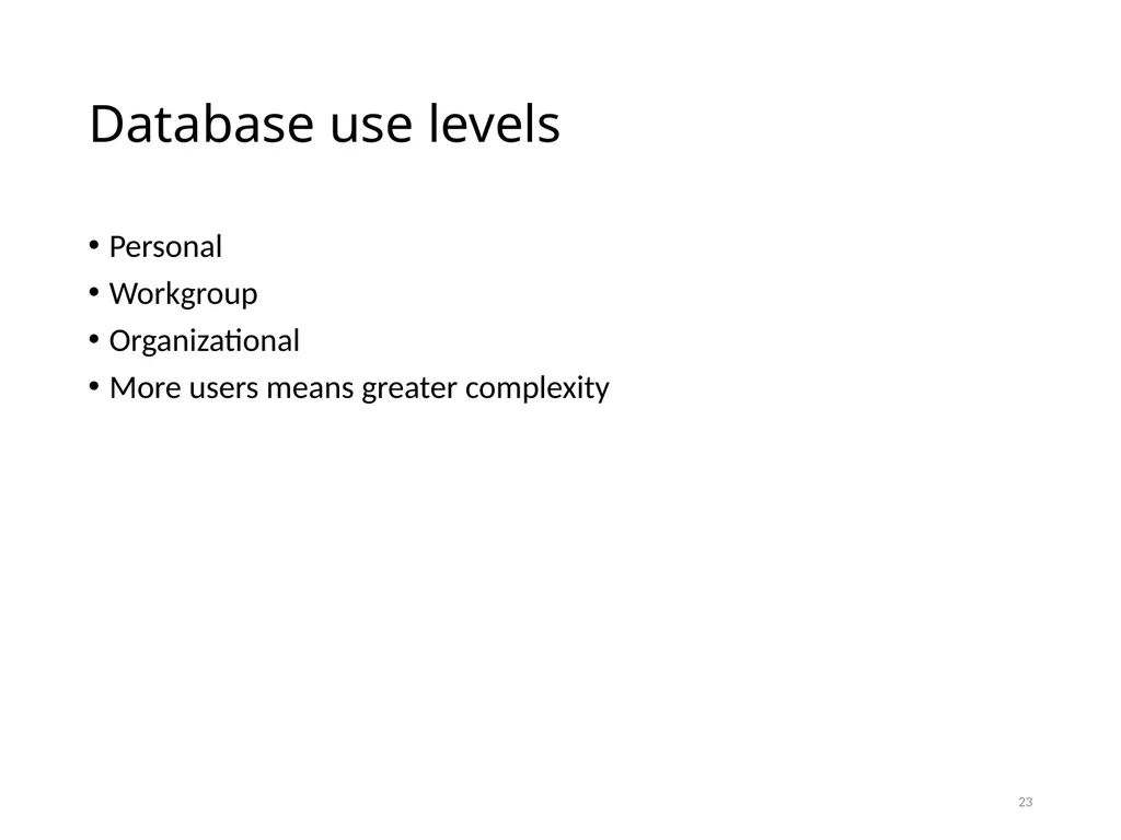 Data Administration Bad administration, to be - slide 23 of 43