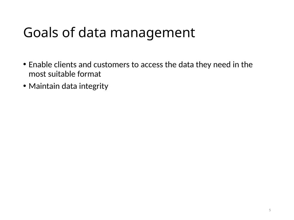 Data Administration Bad administration, to be - slide 5 of 43