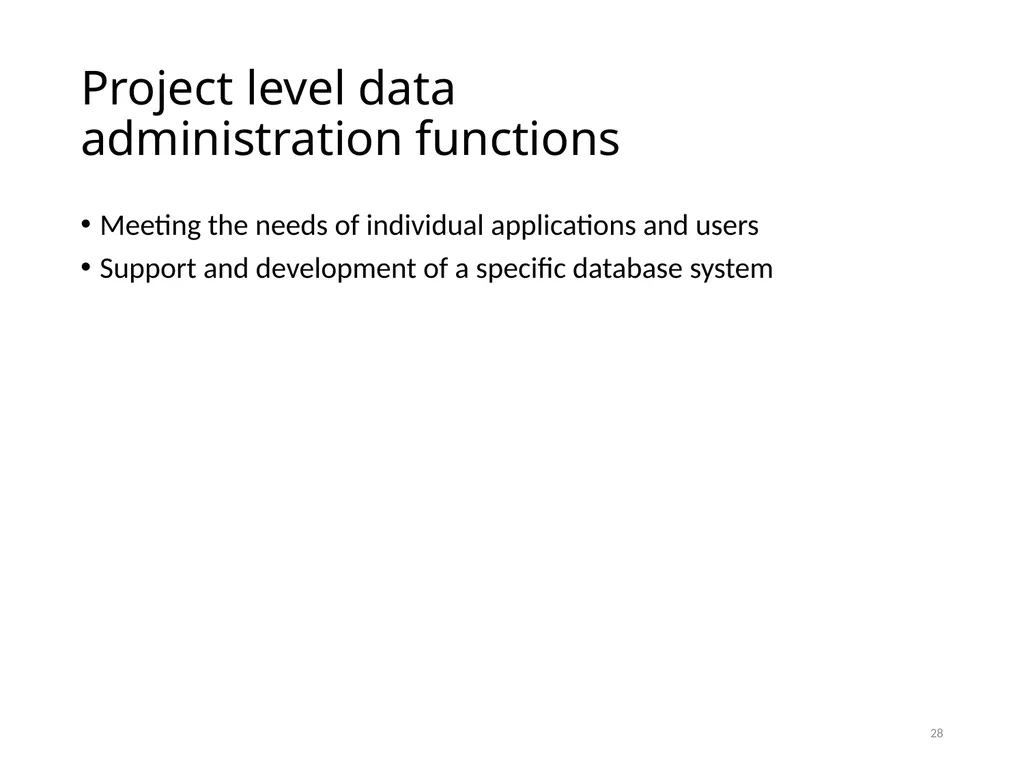 Data Administration Bad administration, to be - slide 28 of 43