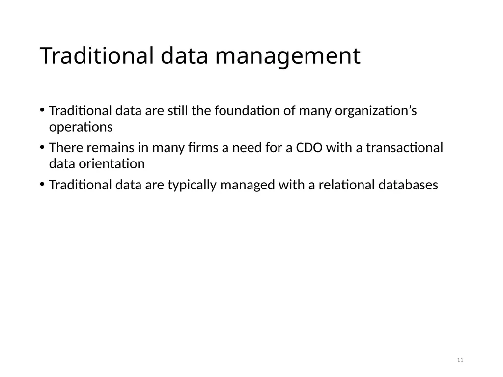 Data Administration Bad administration, to be - slide 11 of 43