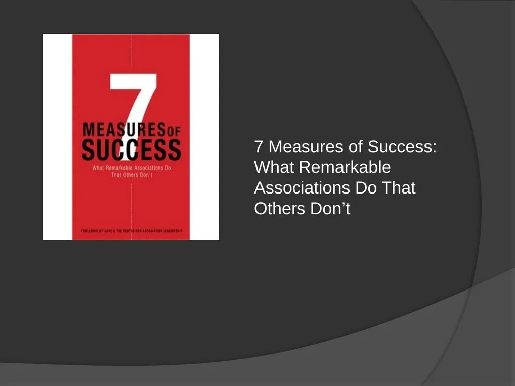 7 Measures of Success: What Remarkable - slide 1 of 14