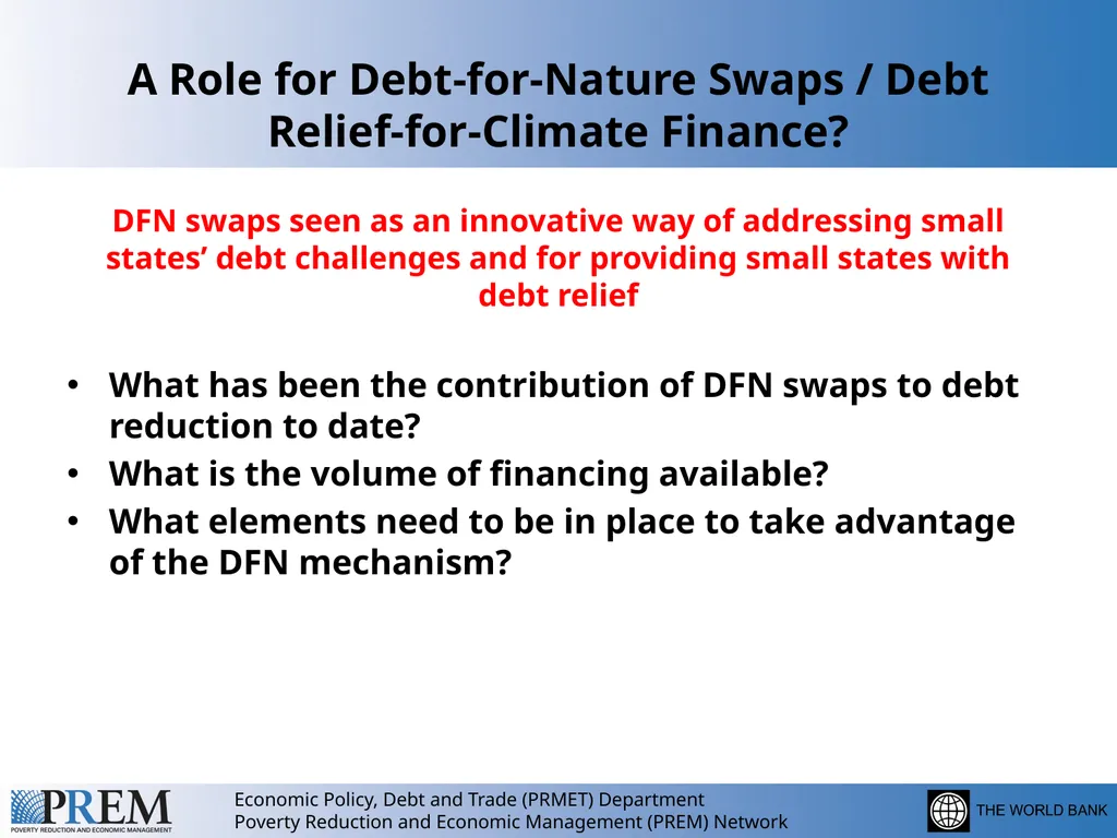 Debt Reduction in Small States: Is there a Role - slide 4 of 12