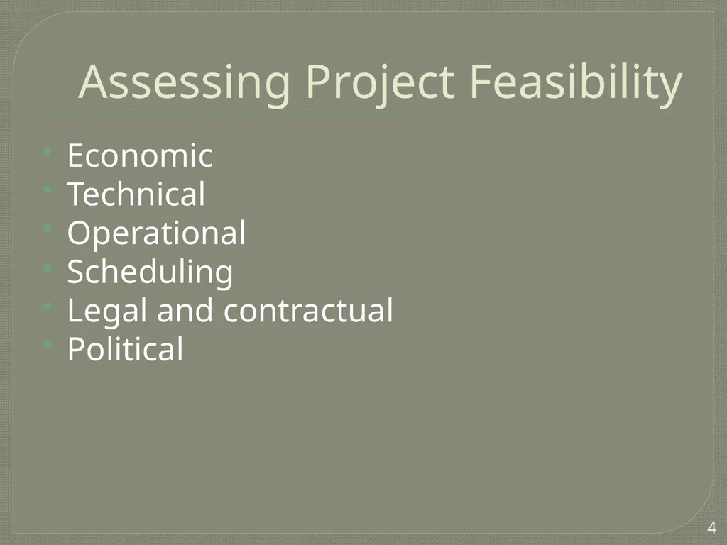 Project Estimation Describe project scope, - slide 4 of 26