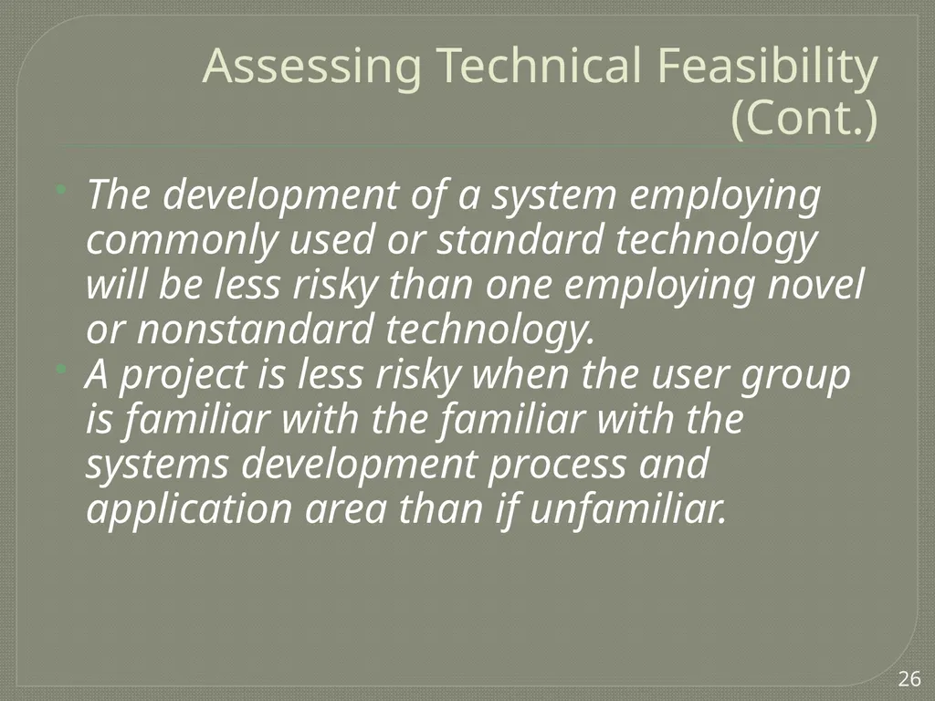 Project Estimation Describe project scope, - slide 21 of 26