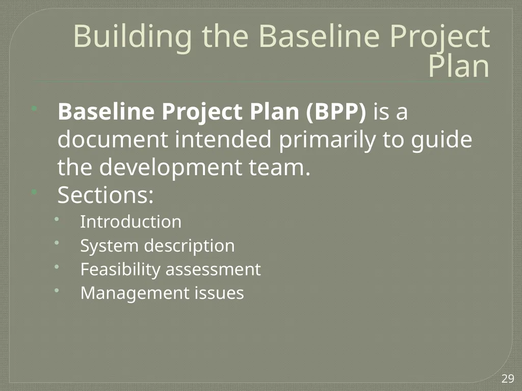 Project Estimation Describe project scope, - slide 24 of 26