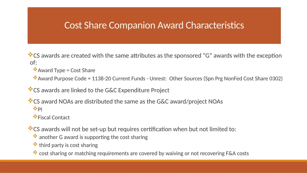 UVA Procedure for Managing Cost Sharing Proposal - slide 6 of 15
