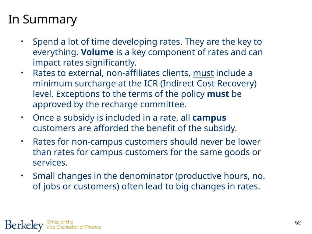 Developing Recharge Rates Hervé Bruckert - slide 52 of 56