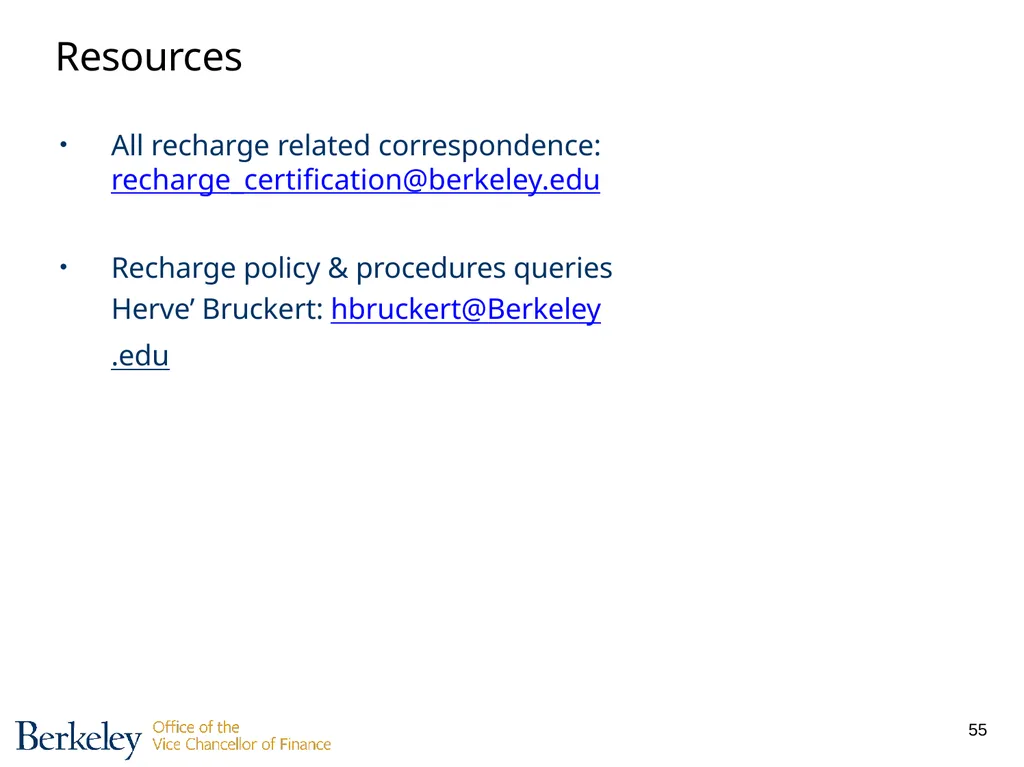 Developing Recharge Rates Hervé Bruckert - slide 55 of 56