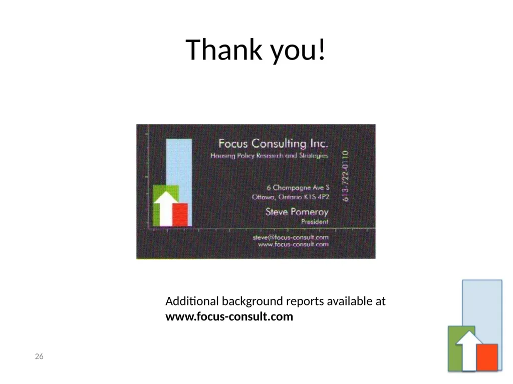Incenting Purpose Built Rental Housing – A Primer - slide 26 of 26