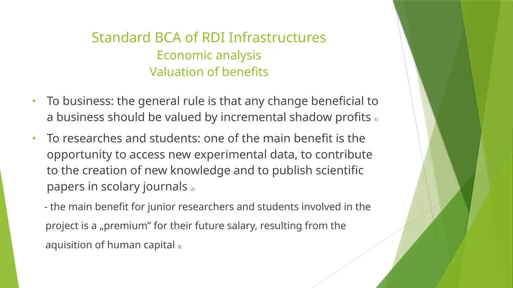 BENEFIT COST ANALYSIS OF RESEARCH, DEVELOPMENT AND - slide 18 of 21