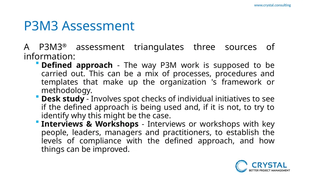 P3M3 Facilitated Self-Assessment Project - slide 2 of 38