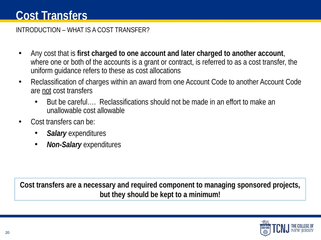 The Uniform Guidance Cost Principles Training Date - slide 20 of 74