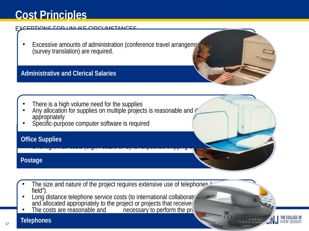 The Uniform Guidance Cost Principles Training Date - slide 17 of 74