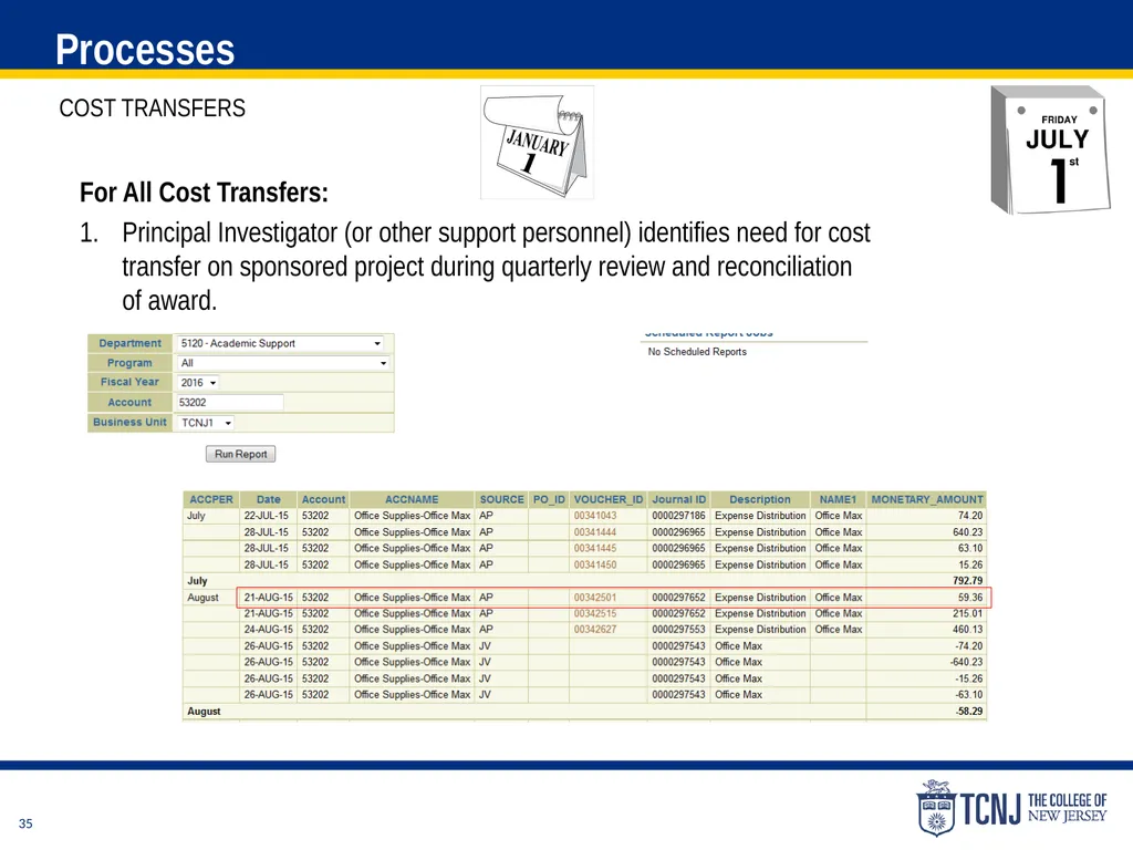 The Uniform Guidance Cost Principles Training Date - slide 35 of 74