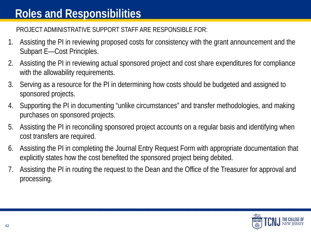 The Uniform Guidance Cost Principles Training Date - slide 42 of 74