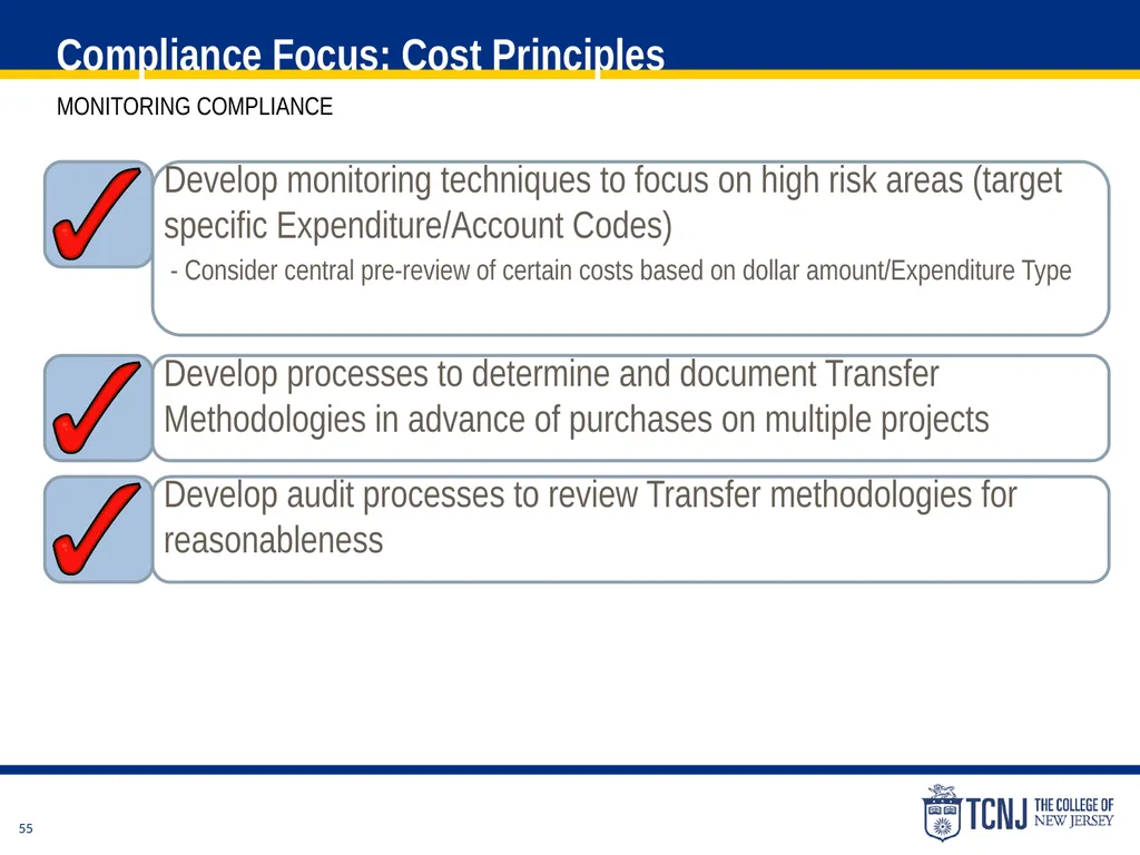 The Uniform Guidance Cost Principles Training Date - slide 55 of 74