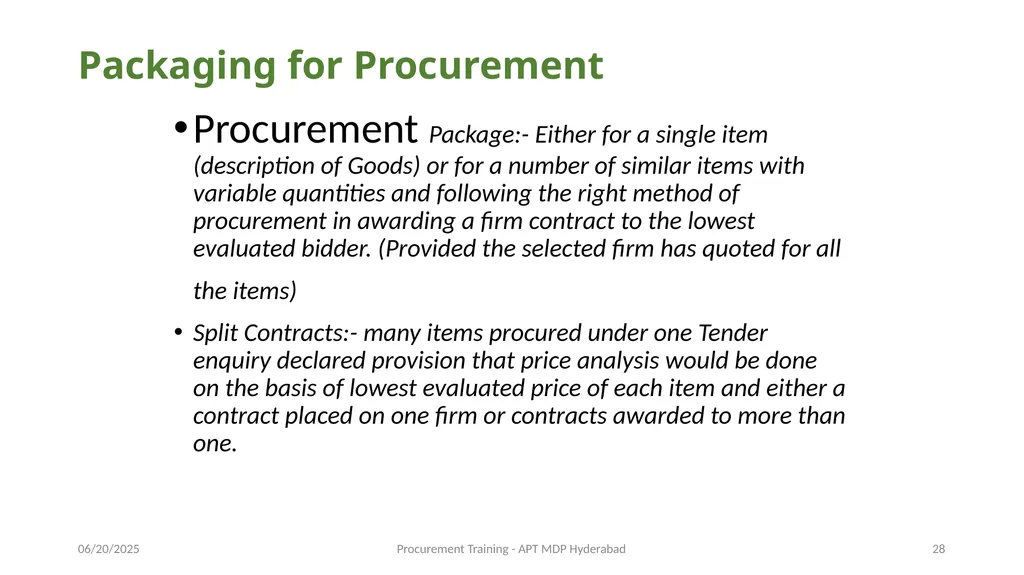 Preparation of Procurement Plan (PP) A J - slide 28 of 29