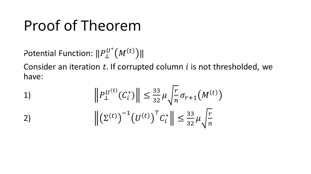 Thresholding Based Efficient Outlier Robust PCA - slide 30 of 35