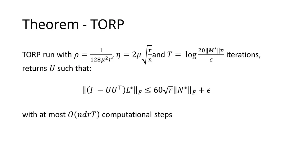Thresholding Based Efficient Outlier Robust PCA - slide 35 of 35