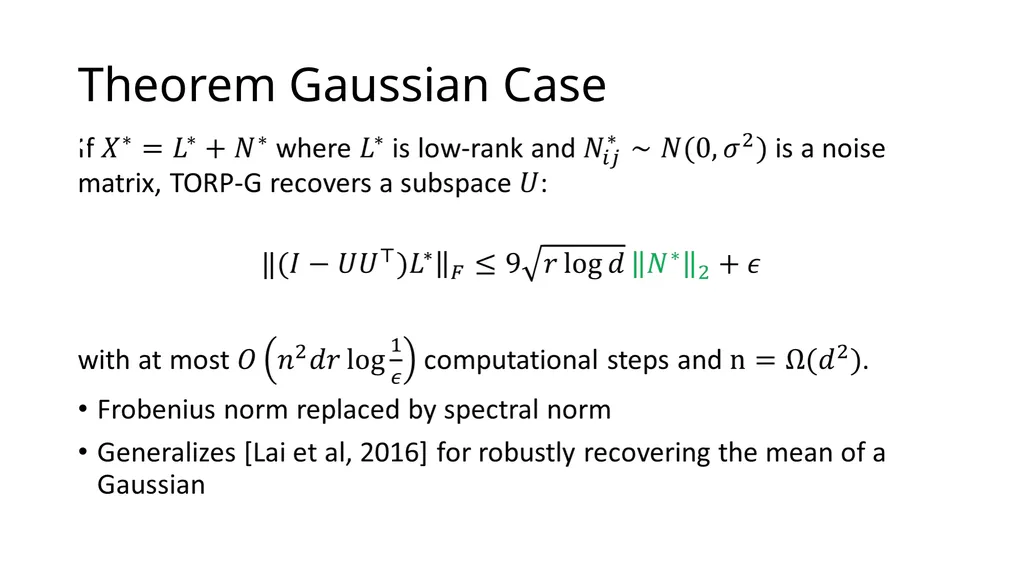 Thresholding Based Efficient Outlier Robust PCA - slide 17 of 35