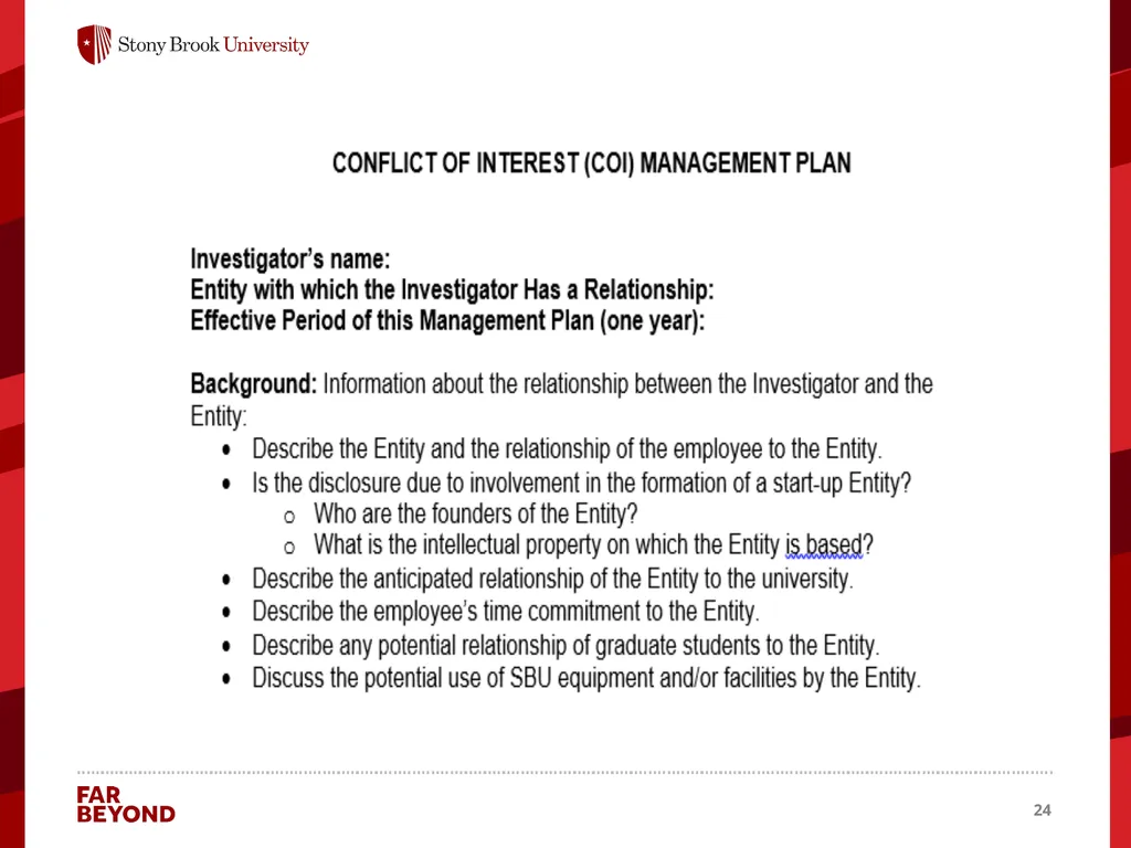 Conflict of Interest Information for this module - slide 24 of 26