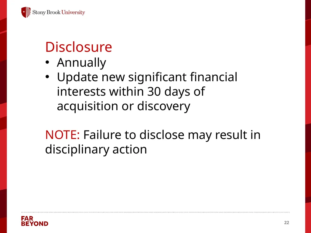 Conflict of Interest Information for this module - slide 22 of 26