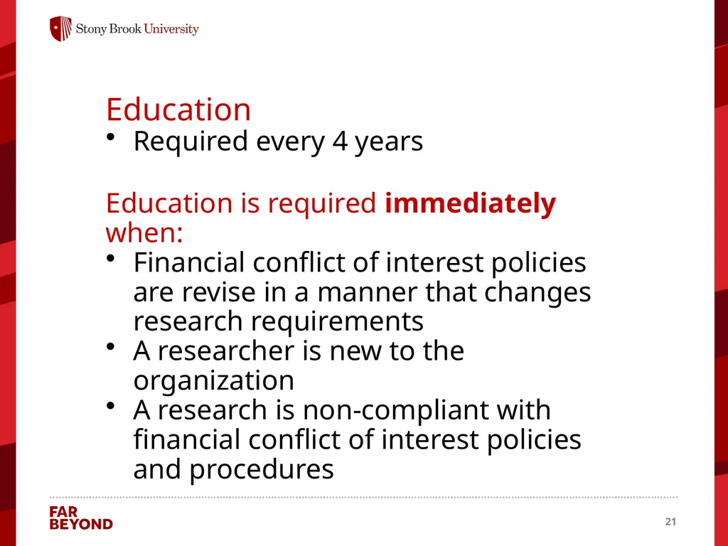 Conflict of Interest Information for this module - slide 21 of 26