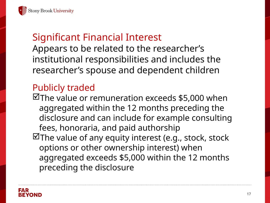 Conflict of Interest Information for this module - slide 17 of 26