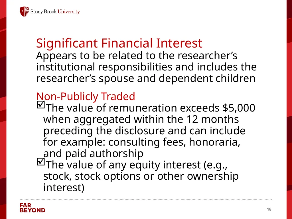 Conflict of Interest Information for this module - slide 18 of 26