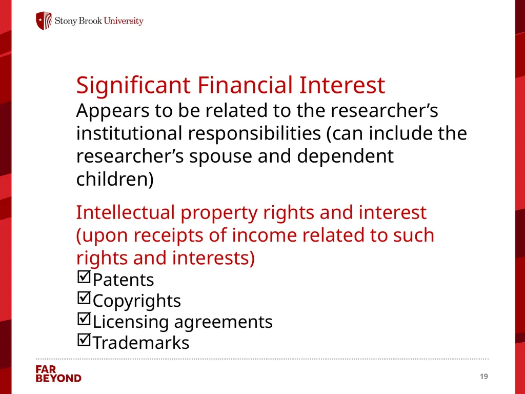 Conflict of Interest Information for this module - slide 19 of 26
