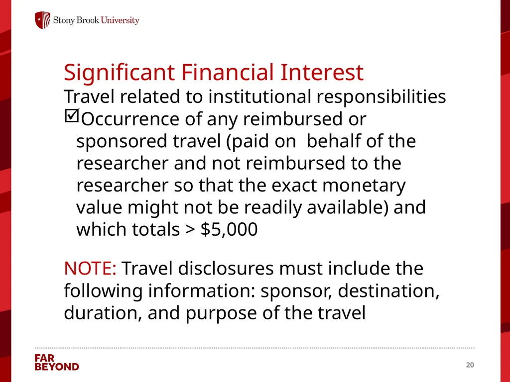 Conflict of Interest Information for this module - slide 20 of 26