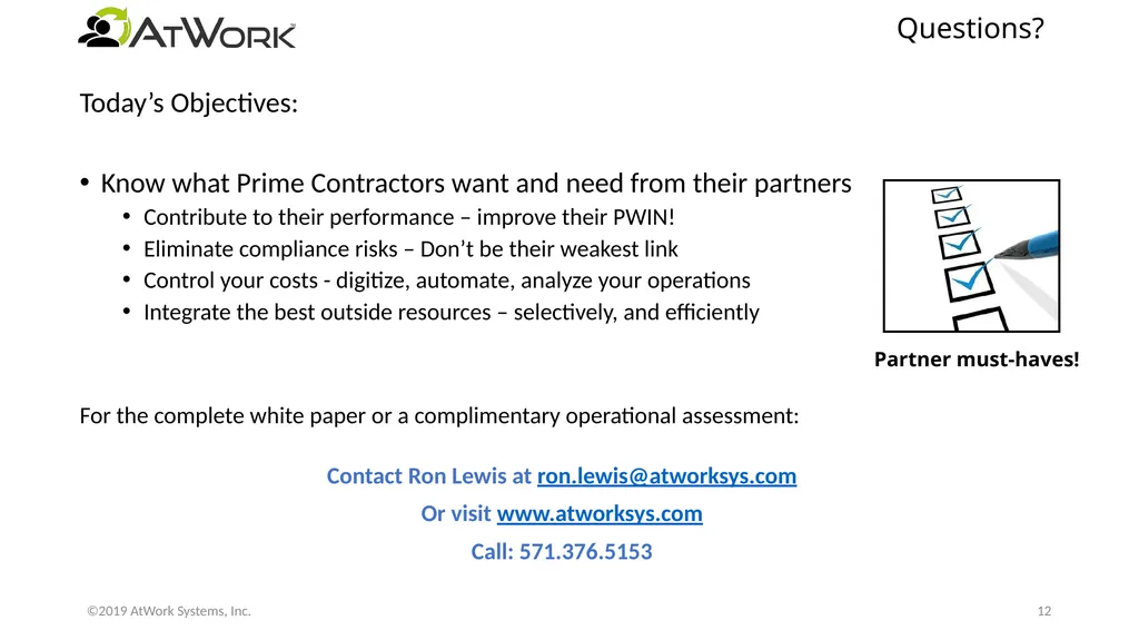 How to Be Attractive for Large Prime Collaboration - slide 12 of 12