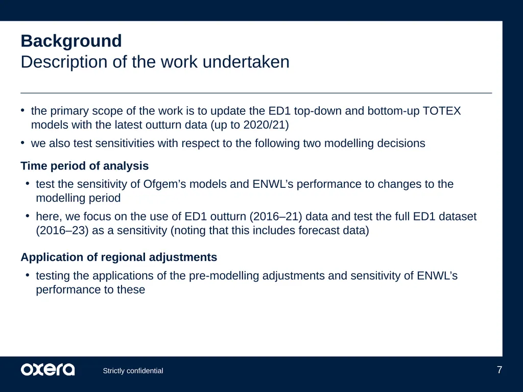 ENWL’s updated cost performance under Ofgem’s - slide 7 of 29