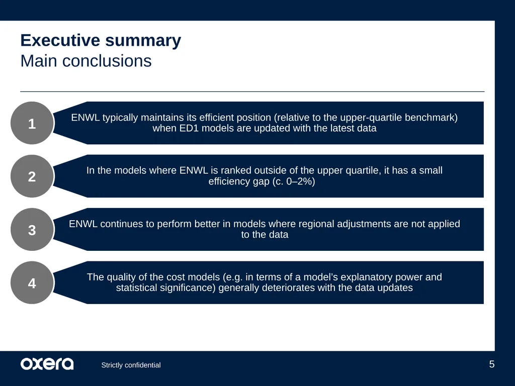 ENWL’s updated cost performance under Ofgem’s - slide 5 of 29