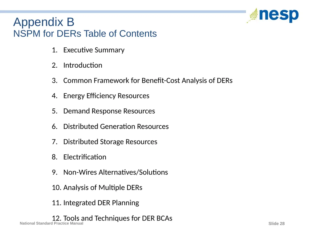 National Standard Practice Manual for Energy - slide 28 of 33