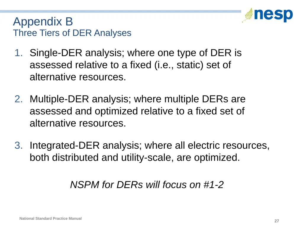 National Standard Practice Manual for Energy - slide 27 of 33
