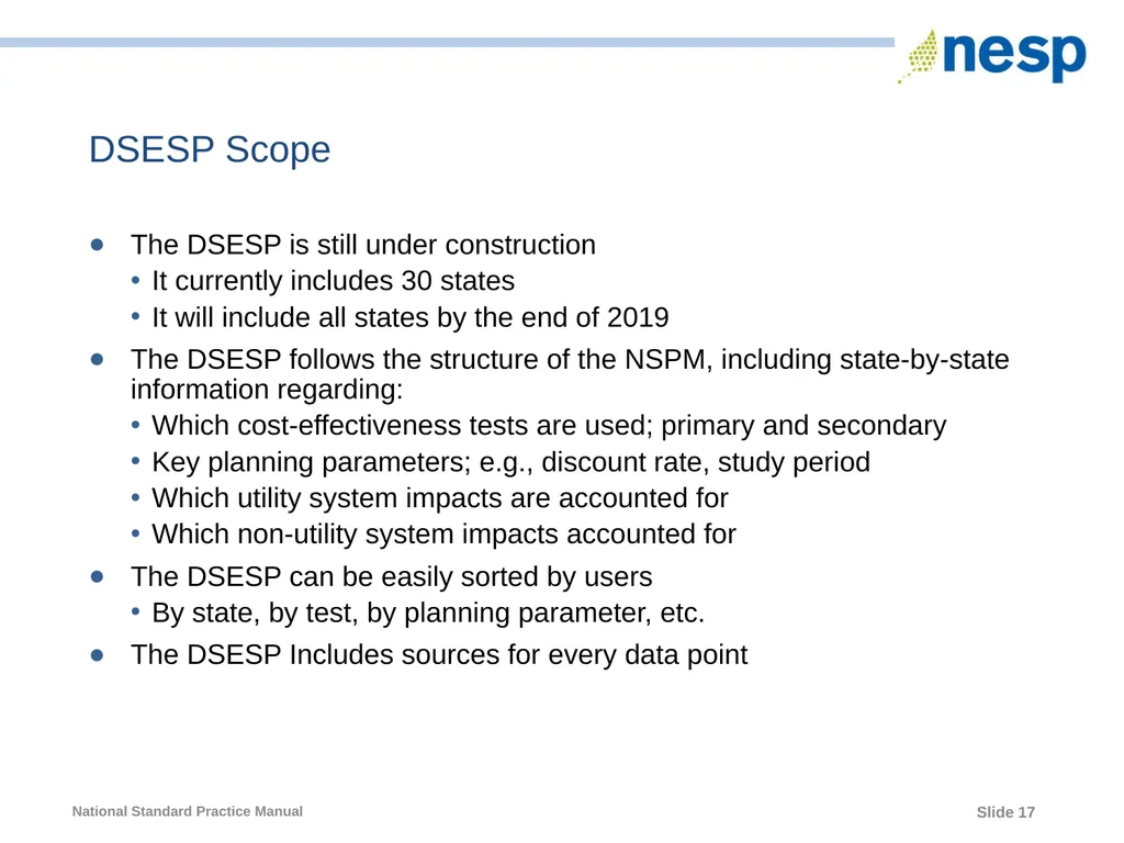 National Standard Practice Manual for Energy - slide 17 of 33