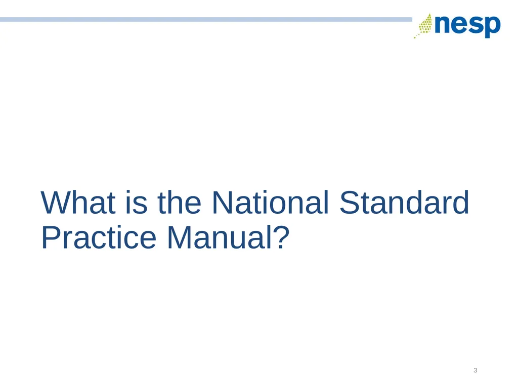 National Standard Practice Manual for Energy - slide 3 of 33