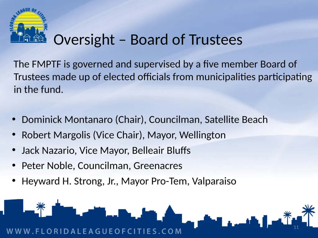 Florida Municipal Pension Trust Fund Preparing for - slide 11 of 32