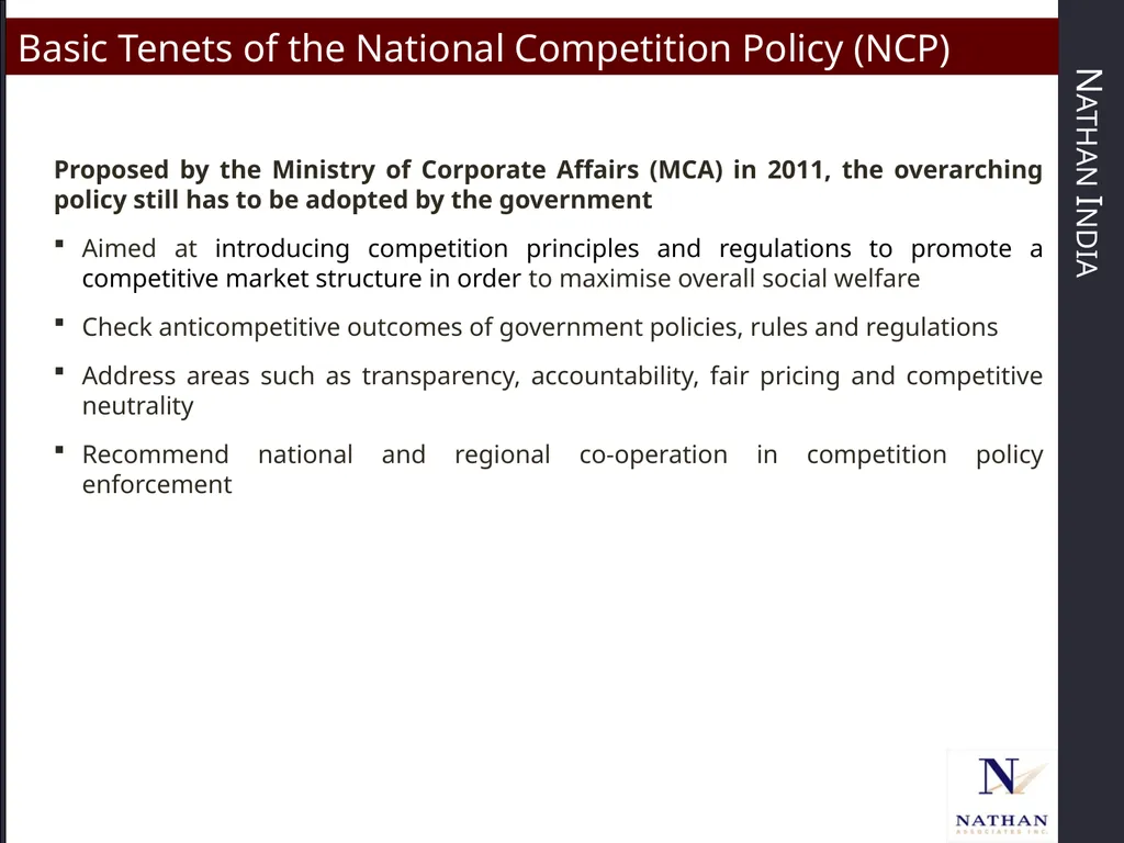 National Competition Policy and Economic Growth in - slide 3 of 16