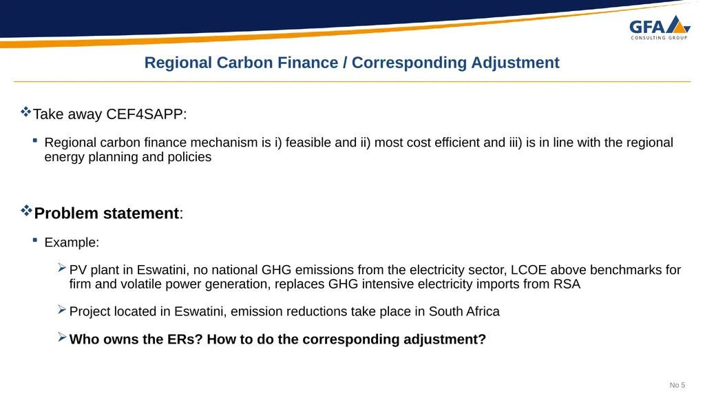 Regional Cooperation under Article 6 Approaches - slide 5 of 11