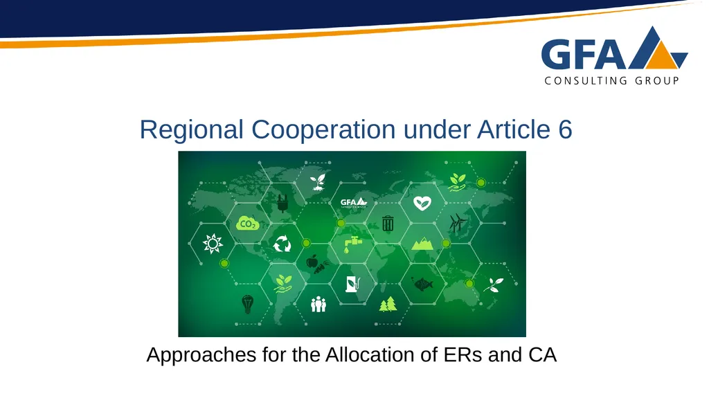 Regional Cooperation under Article 6 Approaches - slide 1 of 11