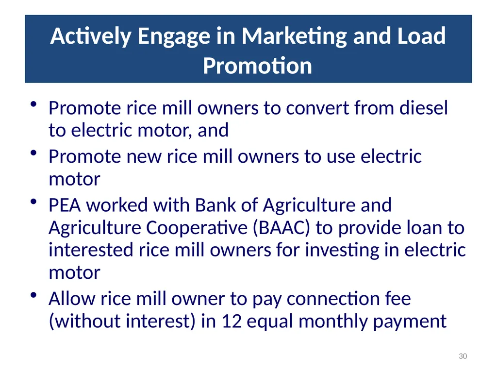 1 Rural Electrification in Thailand Lessons - slide 30 of 35